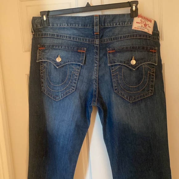 SOLD True Religion World Tour Jeans Section Straight Seat 34 Size 40 Men USA - Picture 6 of 9